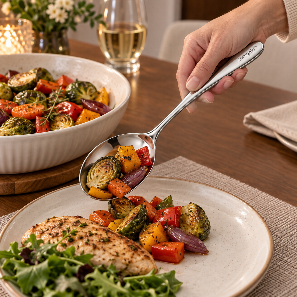Zorvqalo™ Stainless Steel Serving Spoon