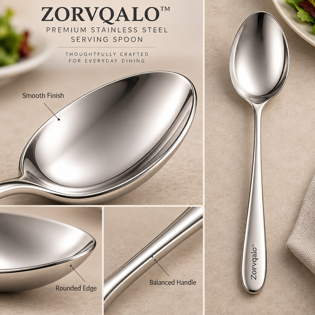 Zorvqalo™ Stainless Steel Serving Spoon