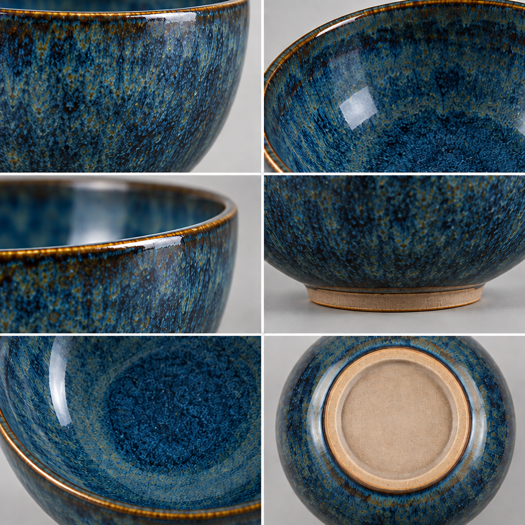 Zorvqalo™ Hand-Glazed Deep Ceramic Bowl image 3