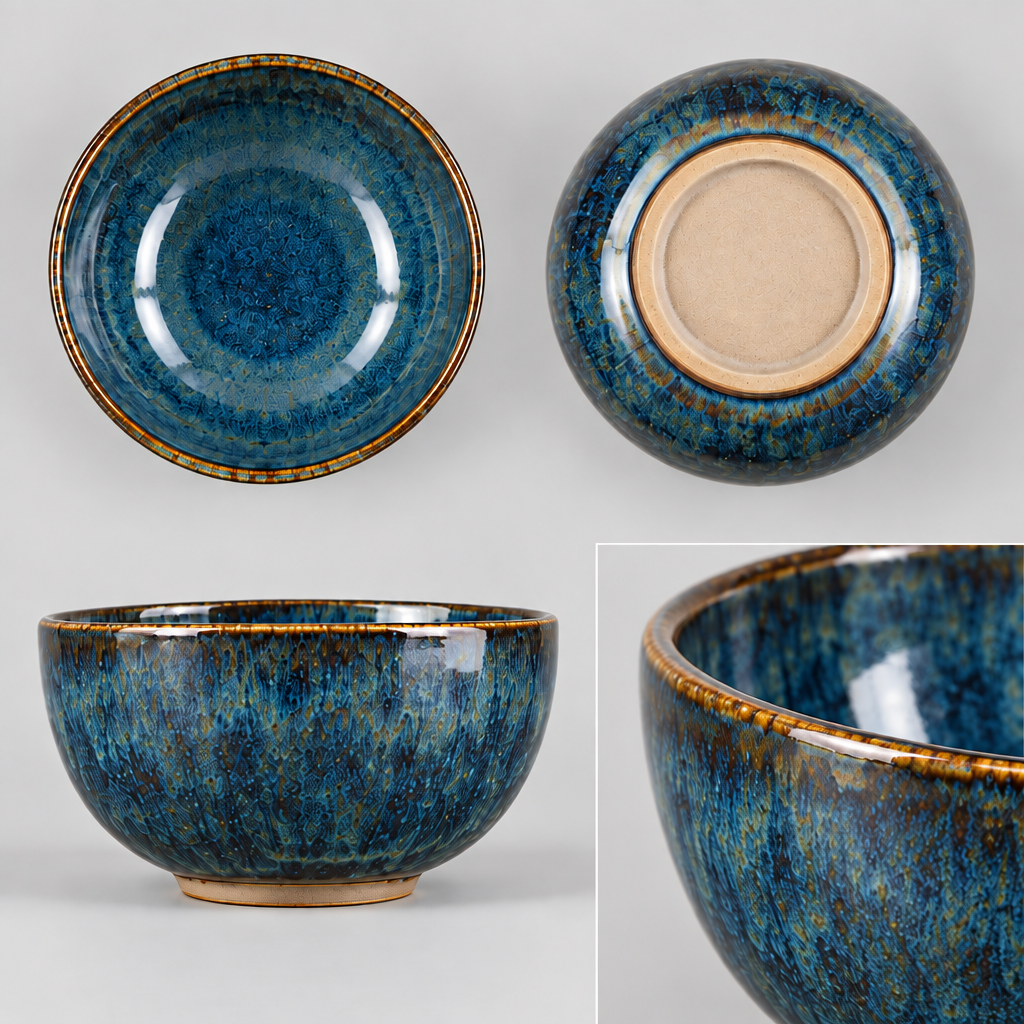 Zorvqalo™ Hand-Glazed Deep Ceramic Bowl image 6